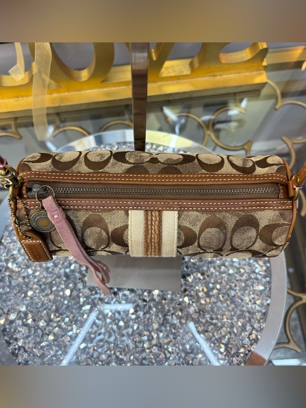 Coach Y2K vintage signature Stripe Demi Pouch EUC - Picture 6 of 16